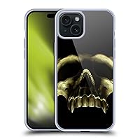 Head Case Designs Officially Licensed Tom Wood Shadow Skull Horror Soft Gel Case Compatible with Apple iPhone 15 Plus and Compatible with MagSafe Accessories