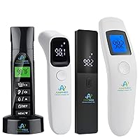 Amplim 4-Pack Hospital & Medical Grade Non Contact Digital Infrared Forehead Thermometer for Babies, Kids, and Adults. FSA HSA Eligible