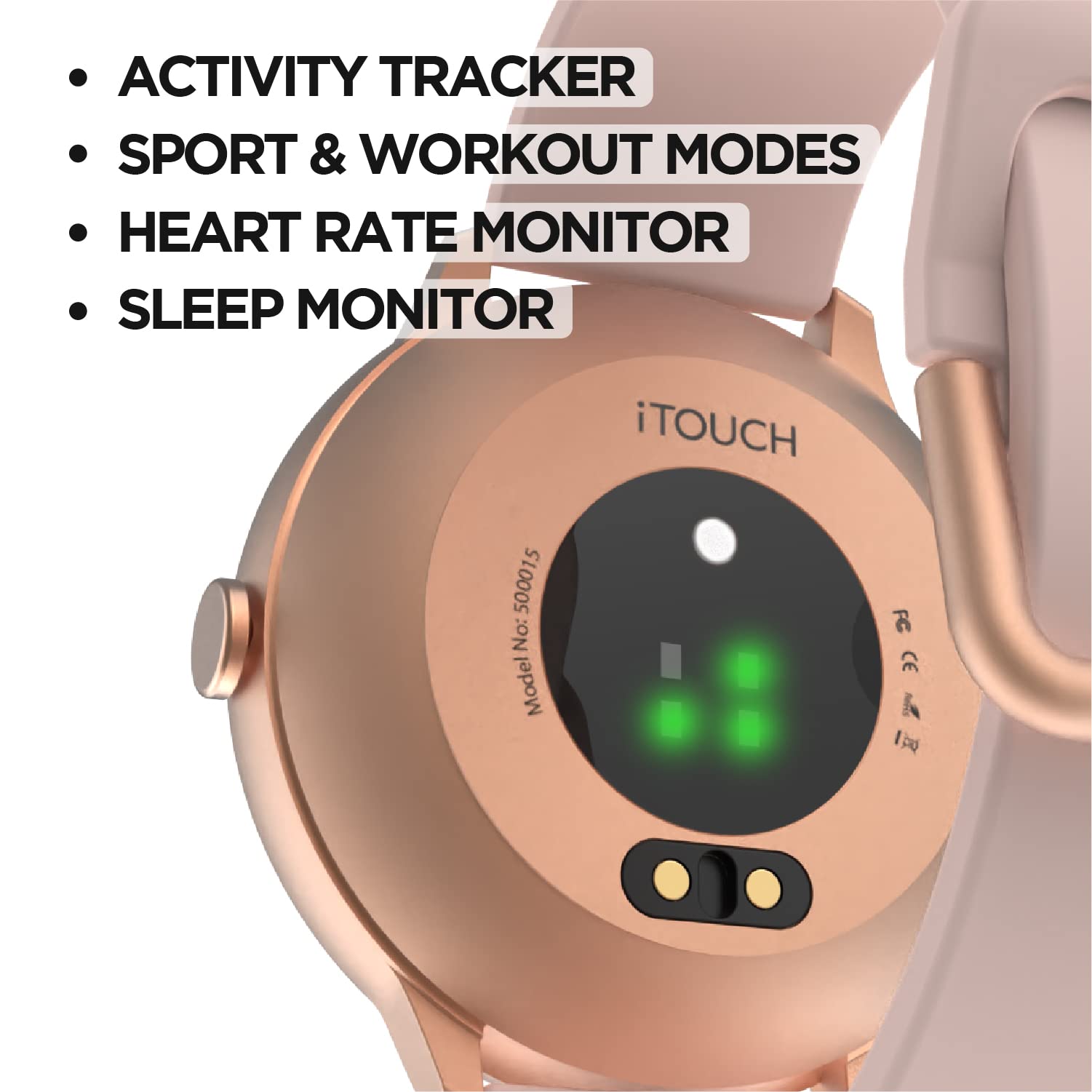 iTouch Sport 3 Smartwatch (with 24/7 Heart Rate Tracking, Step Counter, Notifications, Body Temperature Monitor)