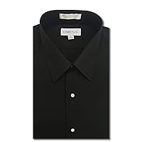Men's Microfiber Tuxedo Dress Shirt Laydown Collar, Non Pleat