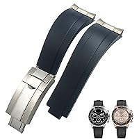 20mm 21mm Rubber Short Buckle Watchband Fit For Rolex Daytona Submariner Role OYSTERFLEX Yacht Master Small Wrist Silicone Strap