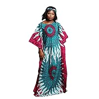 an African Print Kaftan, One Size Dress Pink, Pool Party Dress, Ankara Dress, Resort wear, Beach wear, Kaftan Dress, Swimsuit Coverup, Caftan