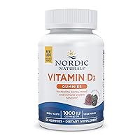 Vitamin D3 Gummies, Wild Berry - 60 Gummies - 1000 IU Vitamin D3 - Great Taste - Healthy Bones, Mood & Immune System Function - Non-GMO - 60 Servings