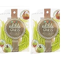 Edible Easter Grass- Eco friendly, Delicious Edible Grass Perfect for Easter Baskets. Green Apple -2 Individual Packages of Green Apple Edible Easter Grass by Grandys Candys