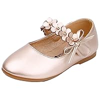 Toddler Girls Dress Shoes Party Wedding Flower School Princess Ballet Flats(Toddler/Little/Big Kid)