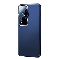 Case for Huawei P60/P60 Pro, Ultra Slim Back Cover with Lens Protection and Screen Protector Shockproof Anti-Fingerprint Protective Case,Blue,P60