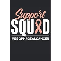Support Squad #Esophagealcancer: Lined notebook cancer |Cancer Diary |Journal Chemotherapy |Cancer history logbook |Esophageal Cancer Awareness