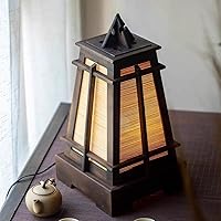 Japanese Style Bedside lamp, Hotel Decoration, Home Decoration, Asian Furniture, Table lamp, Wooden lamp, Handmade Lamp