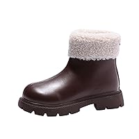 Autumn And Winter Children Boots Boys And Girls Thick Soles Non Slip Plush Warm Comfortable Back Girls Fancy Boots