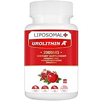 Liposomal Urolithin A Supplement 2000MG -Antioxidant Supplement with Organic Pomegranate Extract & NAD for Mitochondria, Energy 60 Capsules