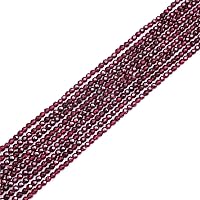 JOE FOREMAN 4mm Garnet Beads for Jewelry Making Natural Semi Precious Gemstone Round Faceted Strand 15
