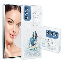 Case for Galaxy A15 5G,Glitter Quicksand Moving Love Hearts Star Flower Cute Cartoon Animals Flowing Liquid Protective Soft Women Girl Phone Case for Samsung Galaxy A15 5G (Silver Dog)
