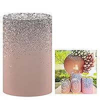 Glitter Rose Gold Pedestal Covers for Sweet Sixteen Birthday Party Silver Bokeh Dots 30th Birthday Decorations Plinth Cover Cake Table Supplies Cylinder Cover Props NO-176-D36H75