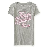 AEROPOSTALE Womens Times Square Embellished T-Shirt, Grey, Small