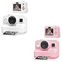 Upgraded Printing Camera White and Pink Kit