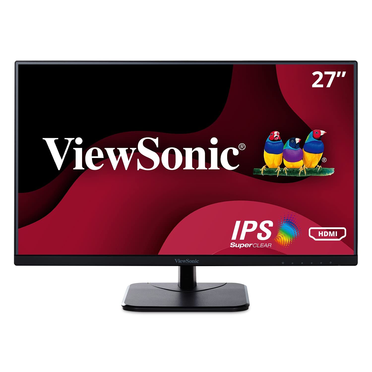 ViewSonic VA2756-MHD 27 Inch IPS 1080p Monitor with Ultra-Thin Bezels, HDMI, DisplayPort and VGA Inputs for Home and Office,Black