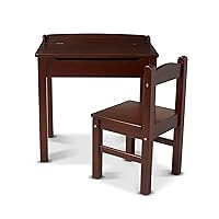 Melissa & Doug Wooden Lift-Top Desk & Chair - Espresso - Children's Furniture, Toddler Desk And Chair Set, Activity Desk For Toddlers And Kids Ages 3+