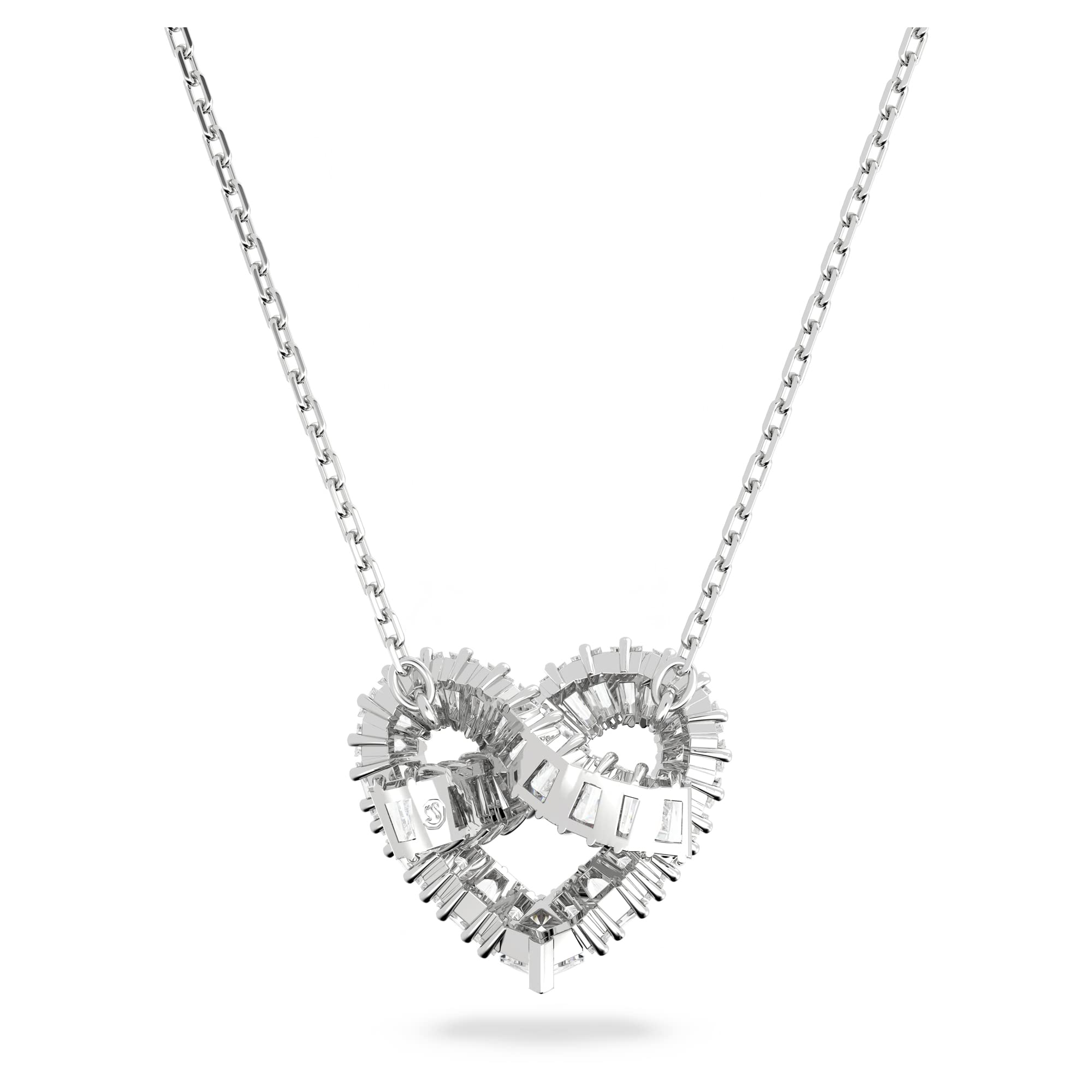 Swarovski Matrix Crystal Jewelry Collection with Heart Symbols and Rhodium Finished Metal