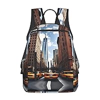 new york print Lightweight Laptop Backpack Travel Daypack Bookbag for Women Men for Travel Work