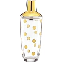kate spade new york Two Of A Kind Gold Dot Cocktail Shaker