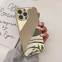 for iPhone 13 14 Pro Max Luxury Case Electroplate Bling Mirror Camera Protection Cover for iPhone 12 11 15 Pro Xs Max X Xr 7 8,Gold,for iPhone13 ProMax