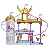 A New Generation Movie Royal Racing Ziplines - 22-Inch Castle Playset Toy with 2 Moving Ziplines, Princess Pipp Petals Figure