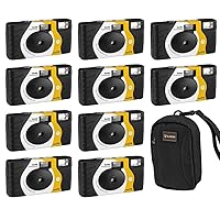 Professional Tri-X 400 Black and White Negative Film Single Use Camera, 27 Exposures, 10-Pack with Slinger Brand Camera Bag