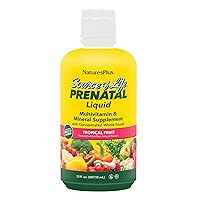 Source of Life Prenatal Liquid, Tropical Fruit - 30 fl oz - Multivitamin & Mineral Supplement - Nutritional Support During Pregnancy - Gluten Free, Vegetarian - 30 Servings