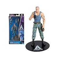 McFarlane Toys , Disney Avatar, 4-inch Miles Quaritch Avatar Movie Action Figure with 22 Moving Parts, Disney Toys Collectible Figure with Collectors Stand, Ages 12+