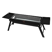 VEVOR Portable Charcoal Grill 23 inch, Small Barbecue Grill Folding BBQ Grills, Outdoor Grill Foldable, Stainless Steel Charcoal Grills, Mini Grill for Travel, Outdoor Barbecue Camping, Picnic
