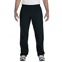 Gildan Adult Heavy Blend 8 oz, 50/50 Open-Bottom Sweatpants - BLACK - 2XL - (Style # G184 - Original Label)