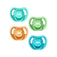 Tommee Tippee Ultra-light Silicone Pacifier, 18-36 months, Symmetrical One-Piece Design, BPA-Free Silicone Binkies, Pack of 4