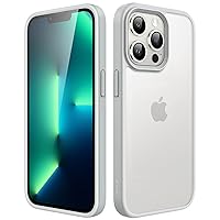 JETech Matte Case for iPhone 13 Pro 6.1-Inch, Shockproof Military Grade Drop Protection, Frosted Translucent Back Phone Cover, Anti-Fingerprint (Gray)