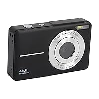 Digital Camera, HD 1080P 44MP Vlogging Camera for Kids Video Camera with 2.4 Inch IPS Screen, 16X Zoom Autofocus Compact Portable Mini Pocket Camera Gifts for Students Teens Adults (Black)