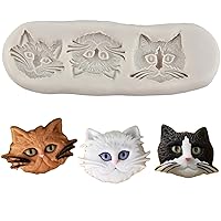 Cat Silicone Fondant Molds For Cake Decorating Cupcake Topper Candy Chocolate Gum Paste Polymer Clay Set Of 1