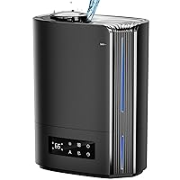 Humidifiers for Bedroom, 6L Top Fill Cool Mist Humidifiers for Large Room for Plants,TABYIK Air humidifier with Humidistat and Timer, with Essential Oil Diffuser Quiet for Home Black
