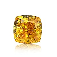0.24 ct. GIA Certified Diamond, Cushion Modified Brilliant Cut, FVOY - Fancy Vivid Orangy Yellow Color, VS2 Clarity Perfect To Set In Jewelry Engagement Rare Ring Gift