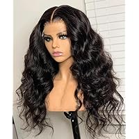 Natural Black Color Body Wave Lace Front Remy Hair 13X6 Lace Front Human Hair Pre Plucked With Baby Hair 150% HD Invisible Lace Bleached knots Remy Brazilian Body Wave Human Hair Wigs