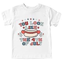 4th of July T-Shirt Toddler Kids Boy Girl Cartoon Letter Print Funny Tee Shirts Short Sleeve Graphic Tops
