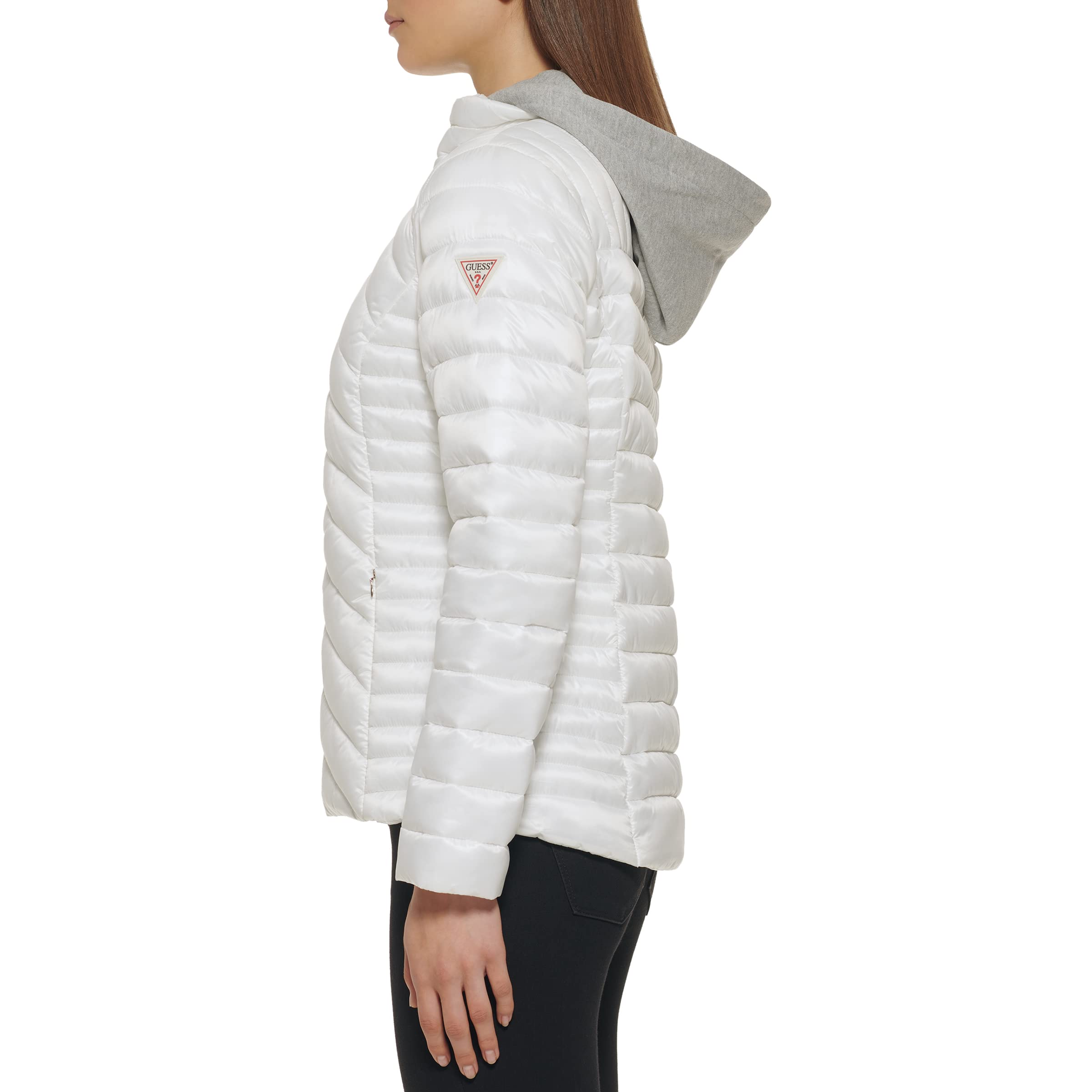 GUESS Women's Light Packable Jacket – Quilted, Transitional Puffer