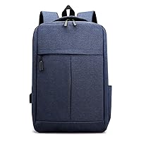 Men's large-capacity waterproof and wear-resistant backpack with USB interface (Blue)