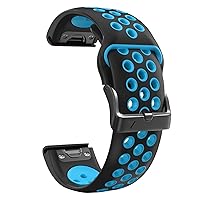 Silicone 26mm 22mm Quick Release Watchband For Garmin Fenix 6 6S 6X Pro 5X 5 5Plus 3 HR 935 S60 Watch Easyfit Watch Wrist Strap (Color : F, Size : For Garmin Enduro)