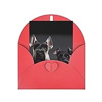 Cute schnauzer dog print Greeting Cards Invitation Cards With Envelopes Half-Fold Cardstock Paper For Weddings Birthday Party 4 X 6 Inch