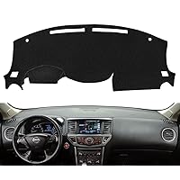 Dash Cover Mat Custom Fit for Nissan Pathfinder 2013-2020, Dashboard Cover Pad Carpet Protector (Black) F157