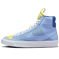 Nike Blazer Mid '77 Dance Big Kids' Shoes (DQ6084-402, Cobalt Bliss/Opti Yellow/Hyper Royal/) Size 6.5