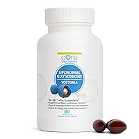 Core Med Science Liposomal Glutathione Supplement (500mg, 60 Softgels) - Pure Reduced Setria with Phospholipid Complex - Antioxidant Supplement for Energy, Brain Health, Skin & Liver Health
