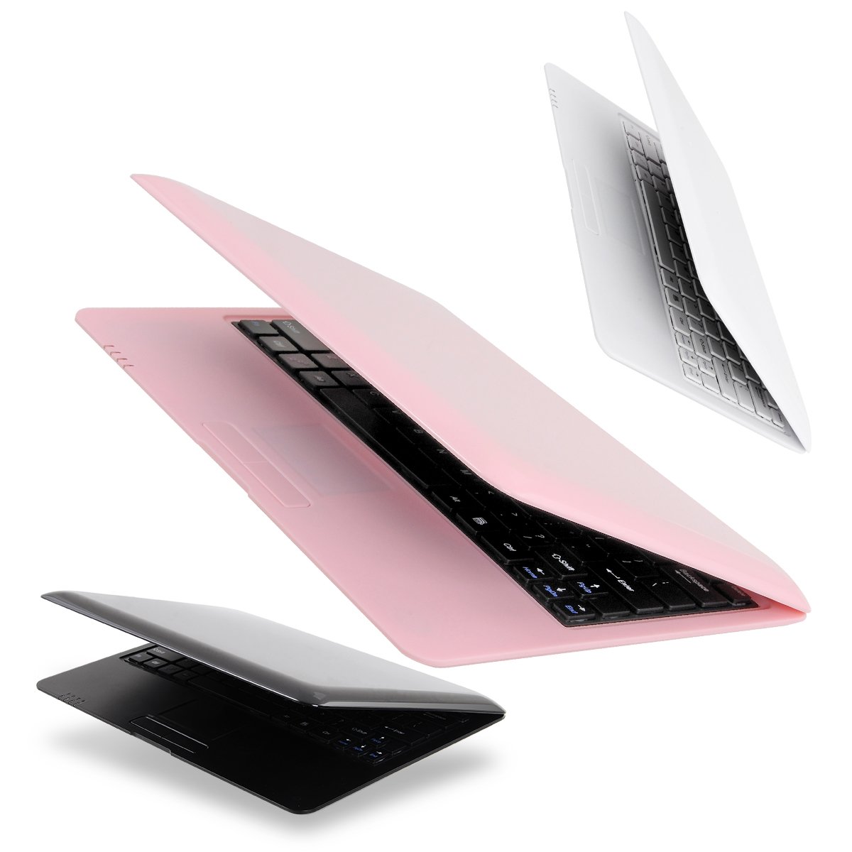 Goldengulf 10.1 Inch Portable 8GB Computer Laptop PC Quad Core Android 6.0 Mini Netbook Slim and Lightweight Notebook Webcam Netflix YouTube Google Player Flash (Pink)