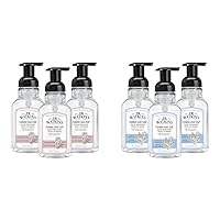 Foaming Hand Soap, Moisturizing Foam Hand Wash, All Natural, Alcohol-Free, Cruelty-Free, USA Made, Rosewater, 9 fl oz, 3 Pack and Ocean Breeze, 9 fl oz, 3 Pack Bundle