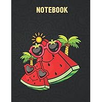 Cool Sunglasses Exotic Fruit Summer Vibes Watermelon 140 Pages - 8.5x 11 inches
