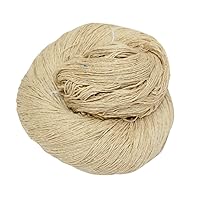 Tussah Carded Spun Silk Yarn 4 ply (4/30 Nm,100 Gm), Wild Silk Yarn 750+Yards | for Knitting, Crocheting, Hand Weaving, Rugs, Natural Earth Colors -Matt Finish (PCK of 1)